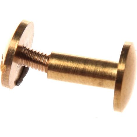 Rivet - Laiton - Tête Bombée - Diamètre Capuchon 10 mm - Diamètre Tige 4 mm - Longueur Tige 10 mm - Pour Ceinture Cuir - Lot de 10 (1/4)