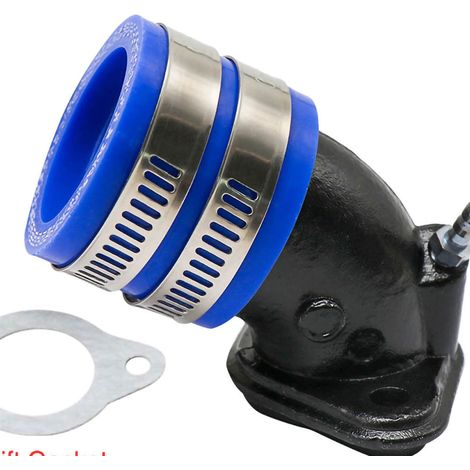 Kit raccord adaptateur admission carburateur pour moto, connecteur joint bleu, interface carbu (1/4)