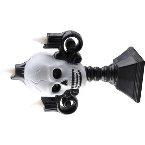 Bougie LED tête de mort légère, rétro et effrayante, lumière verte, en plastique, sans flamme, idéale pour les fêtes. (1/5)