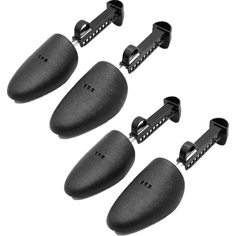 2 Paires Embauchoirs Hommes Réglable en Plastique Civiere de Chaussures Organisateurs de Porte-Bottes Garde-forme de Chaussures Pratique avec Bobine de Ressort de Tension pour Plupart des (1/5)