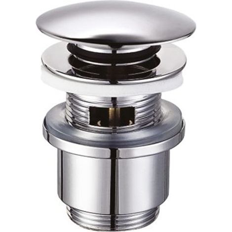 Piletta click clack tonda bassa con troppo pieno 1"1/4  Tecom