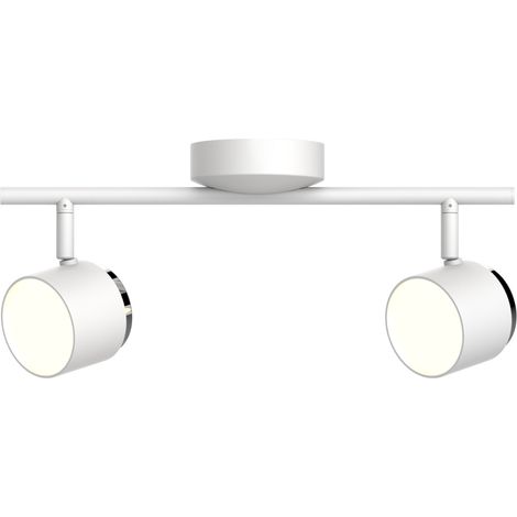 Lampada parete/soffitto LED 2 luci bianca 3000K Polux KUBIK 318220 (1/5)