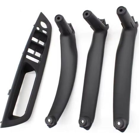 Poignée de porte intérieure LHD Panneau intérieur Garniture de Traction Compatible avec BMW E70 E71 X5 X6 2007-2014 - Noir