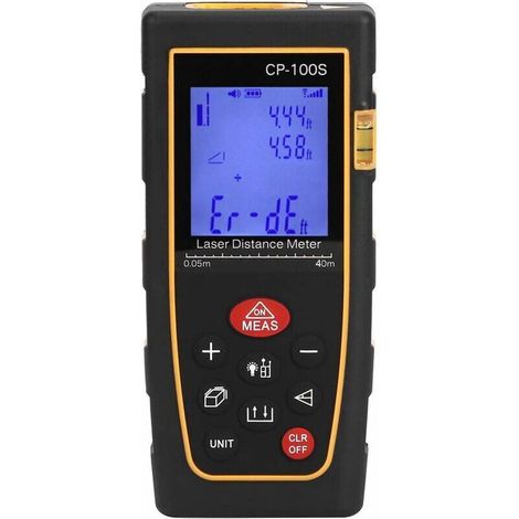 Télémètre Laser Télémètre Laser étanche et étanche à la poussière Télémètre Infrarouge Mesure de Distance Infrarouge Matériau ABS, pour la Construction et l'industrie (1/4)