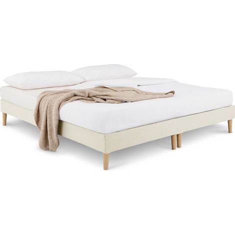 Sommier tapissier 180x200 RENNES blanc crème 180x200 cm