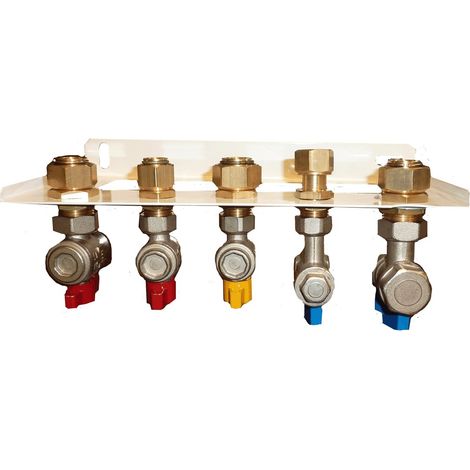 Striscia di collegamento per caldaie combinate ONNLINE ed EcoCondens Gold Plus con valvole ad angolo (filtri a rete posizionati sul ritorno del riscaldamento centrale e (1/4)