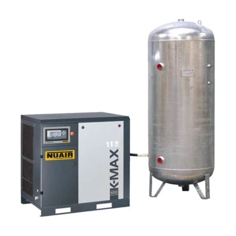 Compresseur d'air à vis 15 CV 500 L galvanisée NUAIR (1/3)