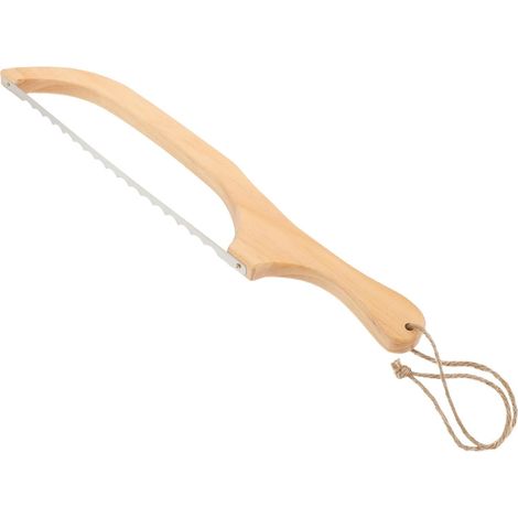 Coupe-légumes en bois et acier inoxydable avec lame dentelée (1/4)
