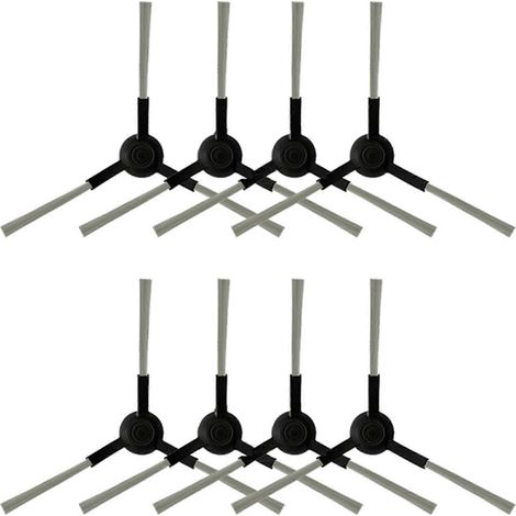 Lot de 8 brosses latérales de rechange pour aspirateur robot Tefal Rowenta X-PLORER SERIE 130 AI (accessoires inclus). (1/5)