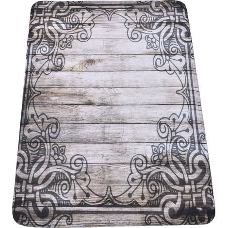 Tapis de sol antidérapant en flanelle pour salle de bain, cuisine, salon ou chambre - 49x80 cm Modèle D