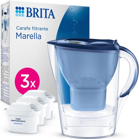 Carafe Filtrante Marella 2,4L Blue + 3 Cartouches MAXTRA PRO All-in-One - Emballage Durable (1/5)
