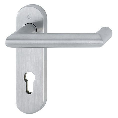 HOPPE® FH Drückergarnitur mit Kurzschild Rotterdam FS-E1401/353KH, Edelstahl, 10722875 (1/3)