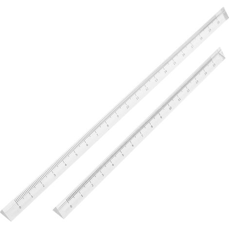 Lot de 2 outils mesure transparents en plastique pour étudiants (1/5)