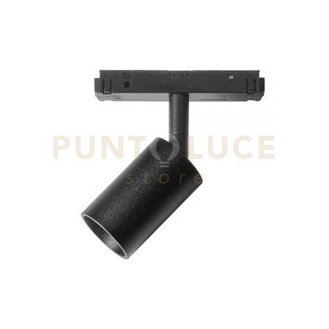 MODENA SP/P - FARETTO PROIETTORE REGOLABILE NERO PER BINARI 48V INCASTRO MAGNETICO LED 3000K 502LM 8W