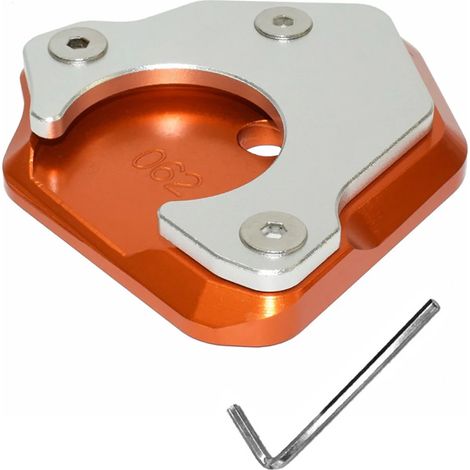 (Orange) Compatible avec KTM Duke 125/200/390 Duke690 SMC Enduro 990 950 ADV : extension de béquille latérale, support élargi, plaque de support maxpower (1/4)