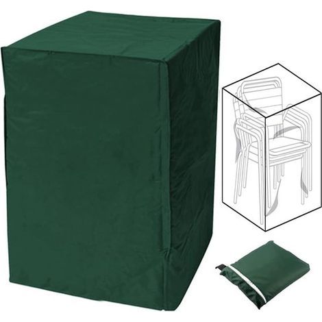 Waterproof cover for outdoor balcony garden rattan table, sofa, and chairs (green, 68 x 68 x 120 cm) (1/5)