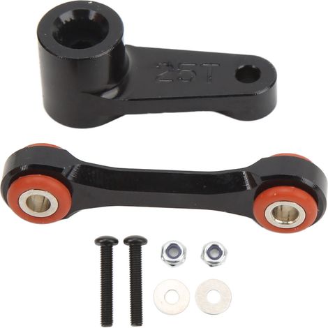 Professioneller Lenkarm aus Aluminiumlegierung für 25T Servo, Zugstange für ARRMA 1/7 und 1/8 RC-Cars, Farbe: Schwarz. (1/5)