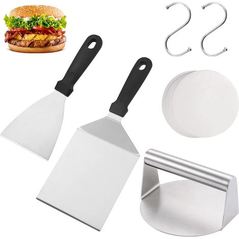 55 Pièces Kit D'accessoires de Barbecue, Presse à Burger, Spatule pour Gril, Acier Inoxydable, Cuisine Familiale (1/5)