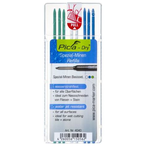 PICA pica-4043-estuche 10 minas dry blanco , pica-4043-estuche 10 minas dry blanco