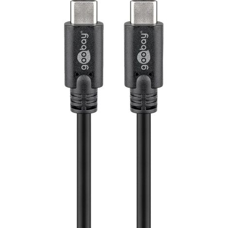 Goobay Câble USB USB 3.0 USB-C® mâle, USB-C® mâle 2.00 m noir connecteur utilisable des deux cotés 6 (1/4)