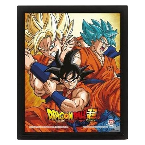 Cadre 3D - PYRAMID - Dragon Ball Super - Noir/Jaune - Triangulaire - Mixte