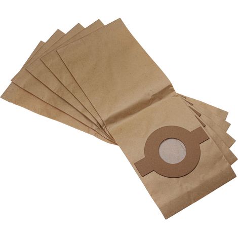 vhbw 5x Sacs compatible avec Nilfisk Alto Wap Buddy 15, Wap Buddy 18 aspirateur - papier, 44cm x 16cm marron