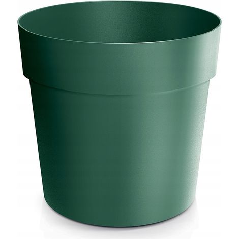 Klassischer runder Kunststoffblumentopf, waldgrün, 15,9 cm, Grower