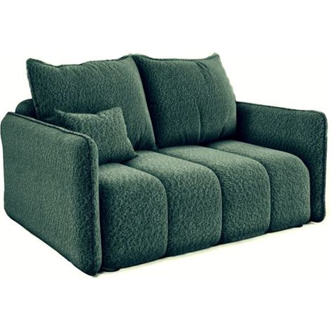 Sofa Designersofa 2-Sitzer MORGANO Stoff Abriamo Dunkelgrün (1/3)