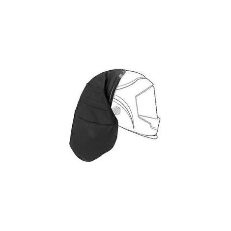 Copricasco da saldatura in cotone sicuro e resistente alle ustioni, protezione completa del collo, copricapo esteso con chiusura a scatto - Crezuo