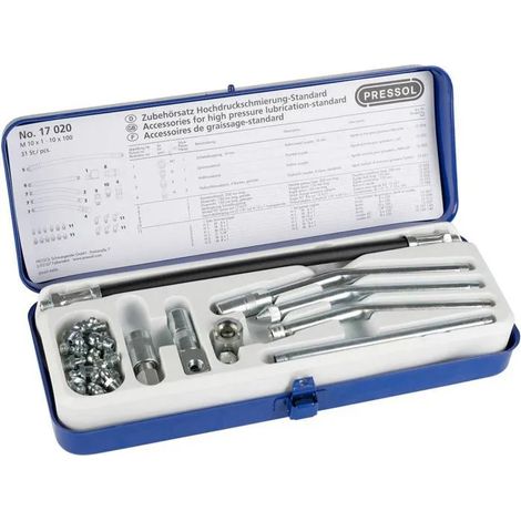 Pressol Kit de accesorios de lubricación metálicos