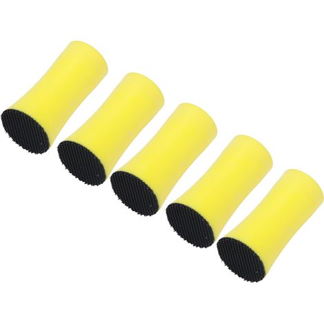 Lot de 5 blocs de ponçage à main ronds 1 pouce, kit d'outils de polissage pour nettoyage et beauté automobile (1/5)