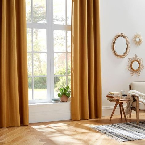Rideau Occultant "Elena" 140x260cm Ocre (1/3)