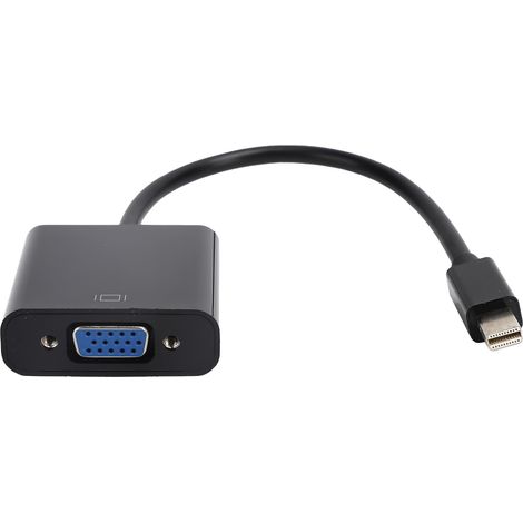 Adaptateur Mini DP vers VGA Mâle-Femelle Convertisseur Vidéo Compatible Mac et PC (1/5)