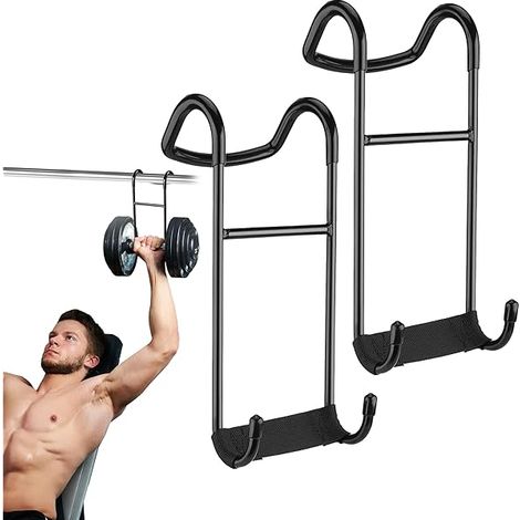 Dumbbell Spotter Hook - 250 Lbs Capacity - For Bench Press And Shoulder Workouts - 2 Pack (1/3)
