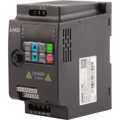 Variateur de Frequence Variable 0.75 kW Convertisseur de Frequence, VFD Tension deEntree 380 V Affichage Numerique pour Moteur Machine Controle de Vitesse (1/5)