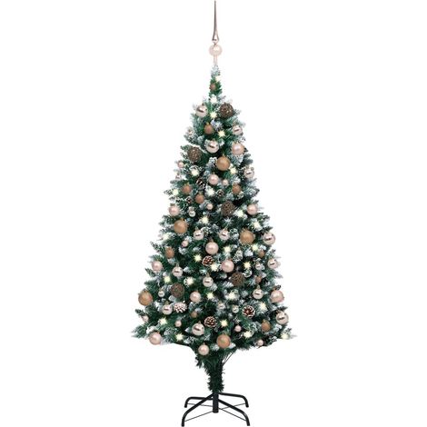 Sapin de Noël artificiel/Arbre de Noël pour Déco LED et boules et pommes de pin 180 cm -WYW43248 (1/5)