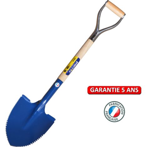 Pala da 21 cm con bordo rinforzato – impugnatura YD certificata PEFC – attrezzo per movimento terra OUTILS PERRIN