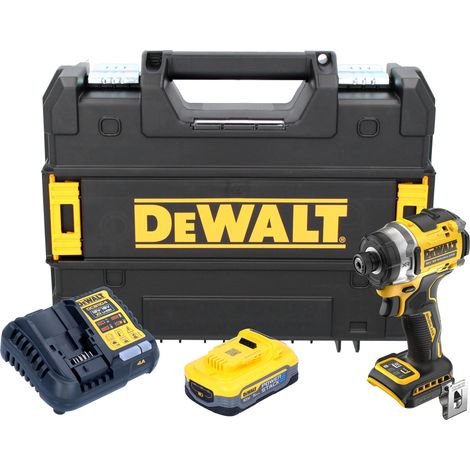 Llave de impacto sin cable DeWalt DCF 860 H1T 18 V 282 Nm 1/4" sin escobillas + 1x batería Powerstack 5,0 Ah + cargador + TSTAK (1/5)