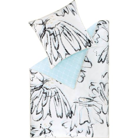 ESPRIT Biancheria da letto in raso GRACE - 1 pezzo 155x220 cm, Azzurro
