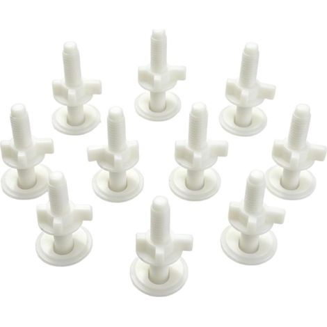 Pack of 10 plastic screws for toilet seat (1/5)