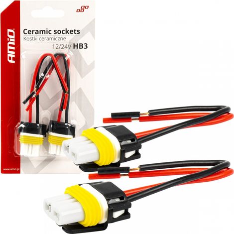 Keramikwürfel gerade HB3 9005 Steckdose amio-03058 (1/3)
