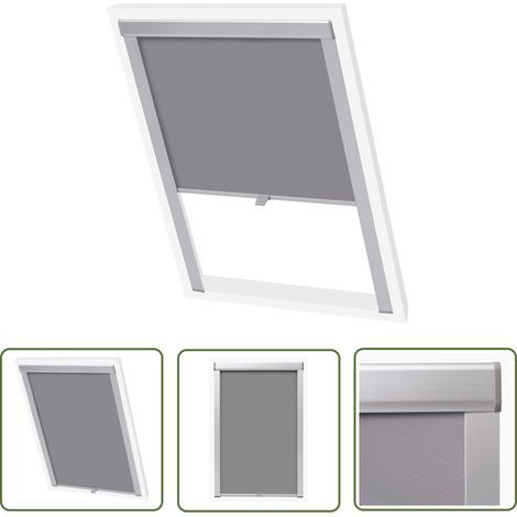 Store enrouleur occultant, Store jour nuit, Rideau occultant Isolant et Thermique Gris 104 MAE1672 (1/5)