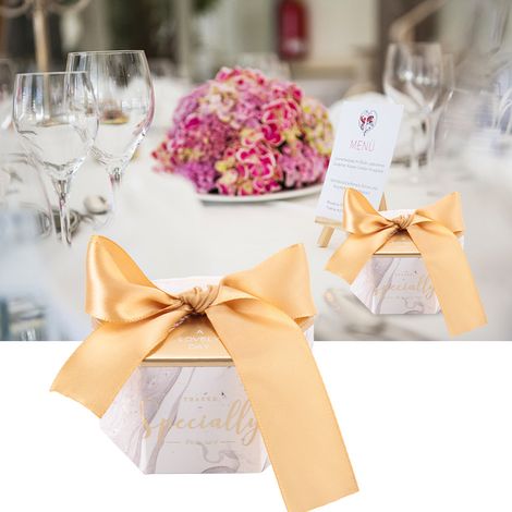 Lot de 30 boîtes cadeaux de mariage, boîtes à gâteaux en papier de style européen, boîtes cadeaux pour bébé, boîtes à dragées, boîtes à bonbons effet marbre avec ruban décoratif. (1/5)