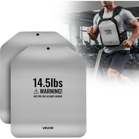 VEVOR Gewichtsplatten für Gewichtswesten 13,2 kg Set (2 x 6,6 kg), Gebogene Gewichtswestenplatten für WODs & Funktionelles Training, Ergonomisches Zusatzgewicht für Krafttraining, Laufen und Fitness (1/5)