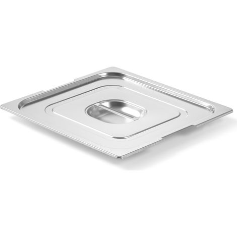 Tapa para contenedor GN Profi Line con recorte para asas GN1/4 265x162mm acero inoxidable - Hendi 804247