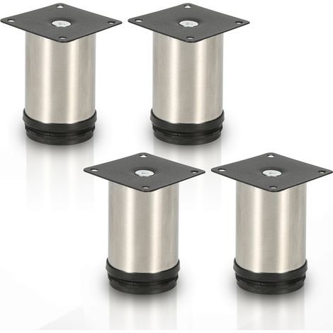 4er Set Möbelfüße Tischbein Set Sofafüße Möbelbeine Bettstützen Sofafüße Schrankfuß Möbelbeine Edelstahl 100mm