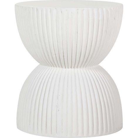 Sedit Weißer Hocker Beistelltisch 38X38X46 cm (1/4)