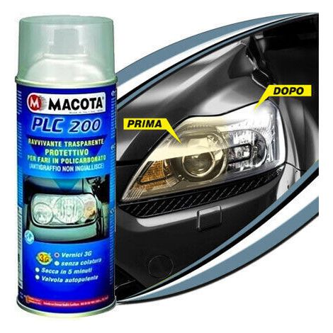 MACOTA PLC 200 Ravvivante Trasparente Fari Protettivo Vernice Spray da 400 ml (1/2)