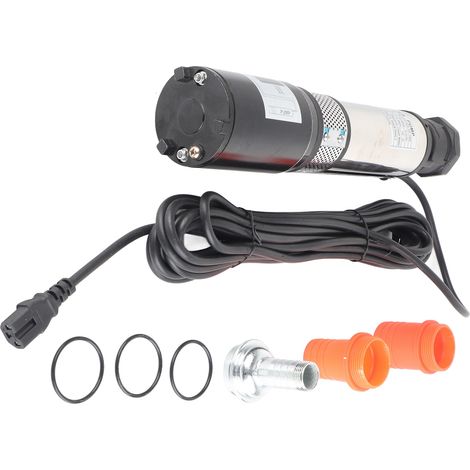 Pompe submersible de puits 180W DC 12V, moteur en cuivre haute levée, acier inoxydable pour irrigation (1/5)
