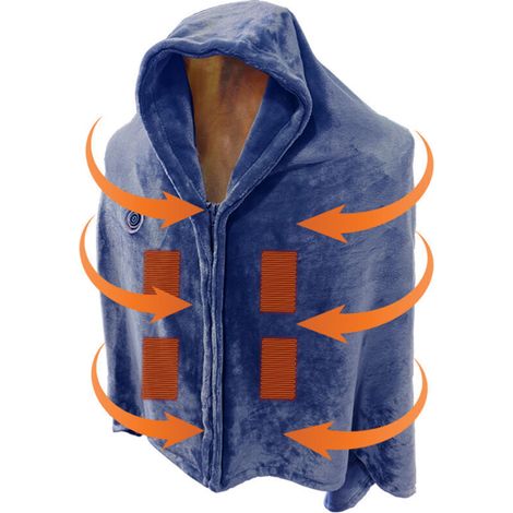 Heated blanket, blue electric blanket (150x80cm), 3 temperature settings (1/5)